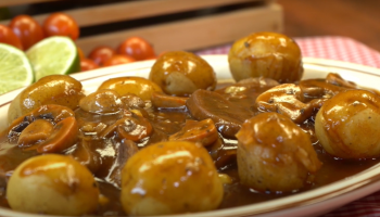 Lengua en Salsa de Hongos